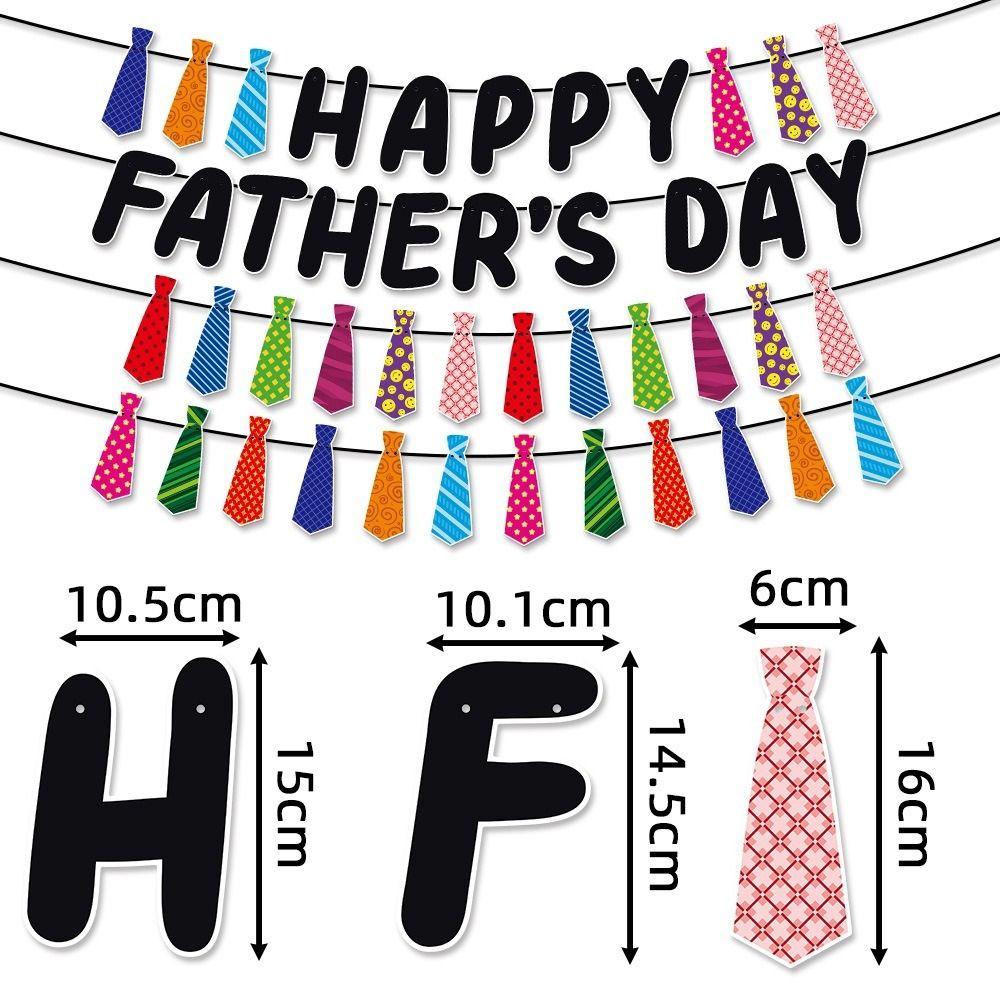 Festival Father's Day Letter Banner Paper Father's Day Ornament Tie Hanging Banner  Party Favors