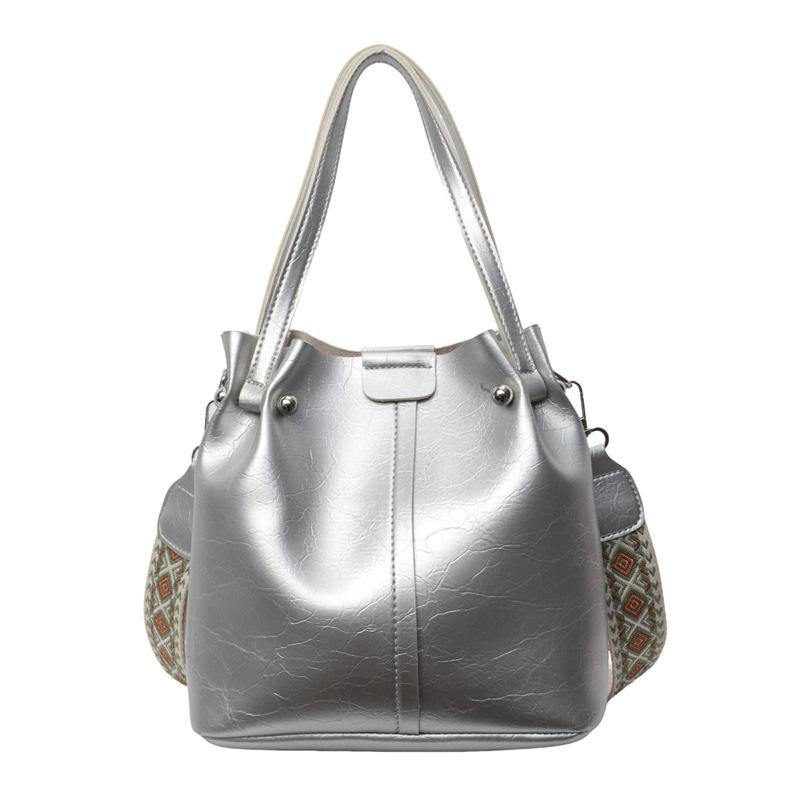 Популярная сумка большой вместимости женская новая текстурированная портативная сумка на плечо мессенджер сумка-ведро для поездок