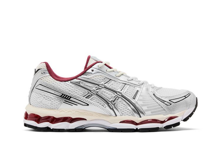 Men's Sneakers ASICS Gel-Kayano 12.1 Silver Burgundy Pure Silver/Burgundy/Cream