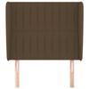 VidaXL Tête de lit avec oreilles Marron foncé 103x23x118-128 cm Tissu3118187