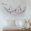 2Pcs Decorative Fishing Nets Hanging Ornaments Extra-Large DIY Ocean-inspired Craft Wall Art Hanging Fishnet Decor