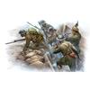 Master Box 1/35 Scale British Infantry Unit (5-Piece Attack) with Trench Miniature Diorama, Plastic Model Kit MB35114