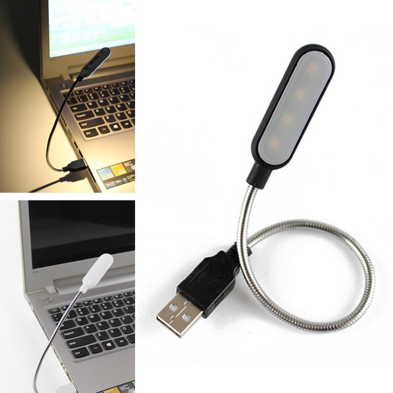 Портативная USB-лампа для чтения, Мини-светодиодный свет для книги, Ночные светильники, Питание от ноутбука, Рождественский подарок, Светодиодный свет