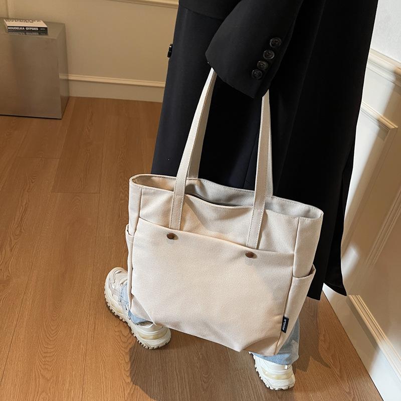 Fashion Tote Bag Women's Spring New Trend Casual Canvas Underarm Bag Texture Shoulder Bag