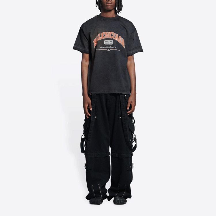 Balenciaga Maison Balenciaga T-Shirt Medium Fit 'Black' Men's 612966TLVJ11074