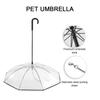 Portable Pet Umbrella Assemble Type Dog Cat Umbrella with Pulling Leash Chain for Rainy