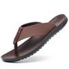 FashionGenuine Leather Slippers for Men Breathable Home Non-slip Summer Sandals Men's Flip-flops Male Casual Beach Shoes