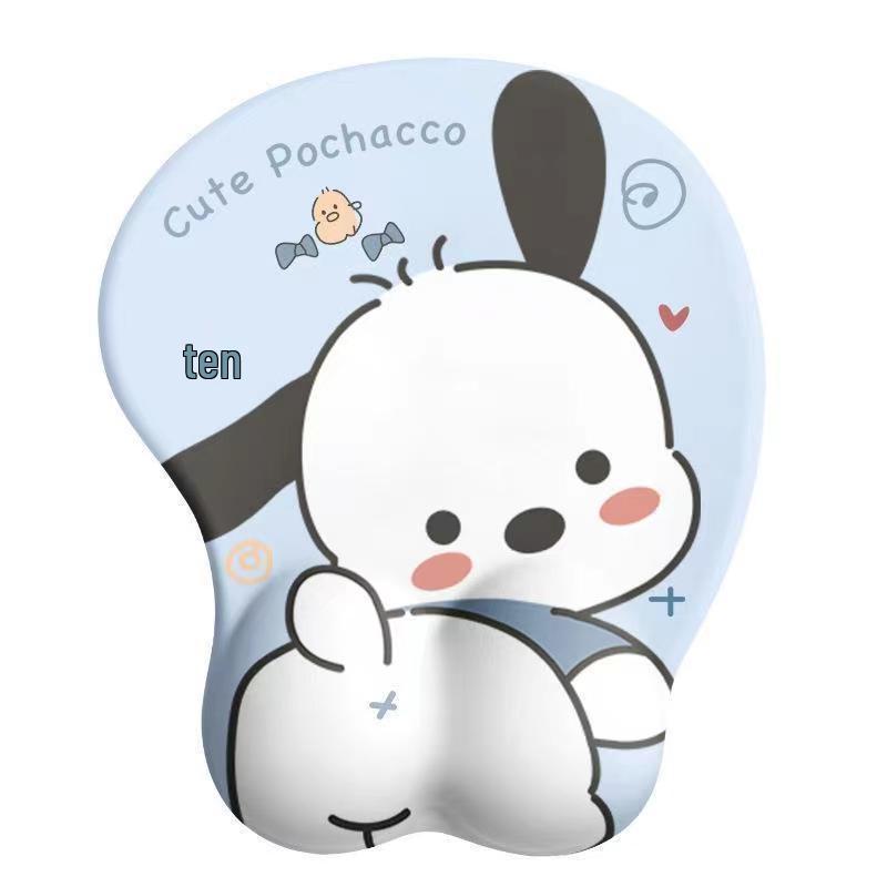 3D Милый Мультяшный Силиконовый Коврик для Мыши с Подставкой для Запястья из Пены с Памятью