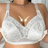 Big Chest Small Fashionable Shiny Pattern Pure Desire Underwear Lace Fat Girl Large Size Bra