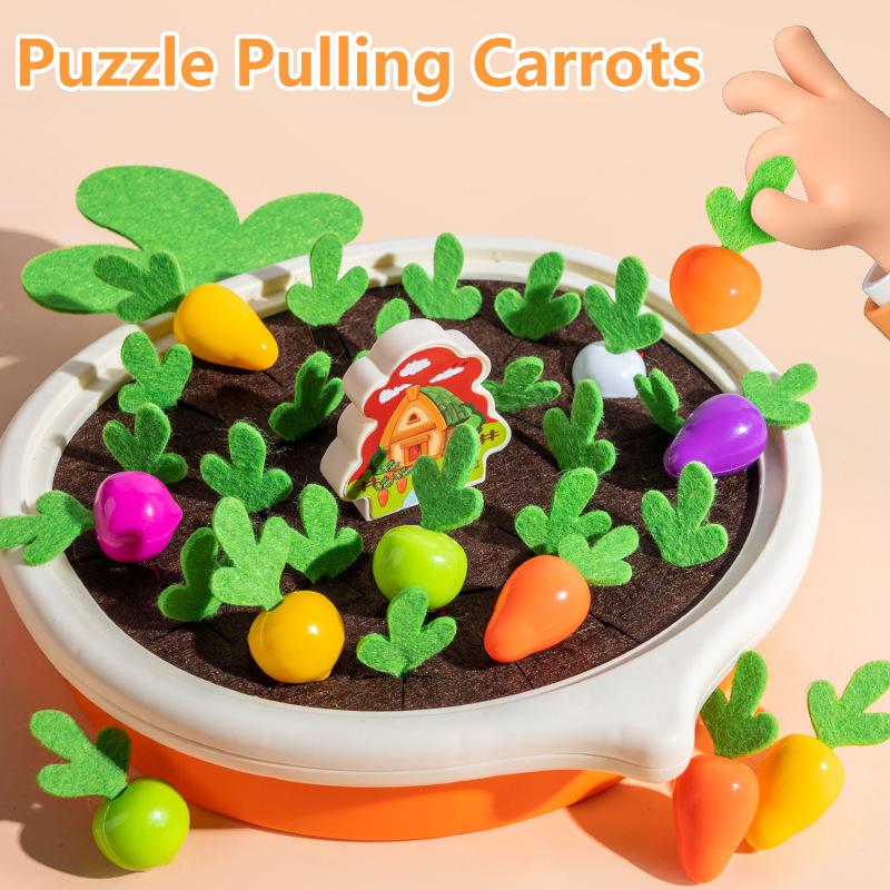 1 Set Cotton Montessori Radish Game Baby Plush Pull Out Carrot Interaction Toys Recognizing Educational Toys For Children Gift