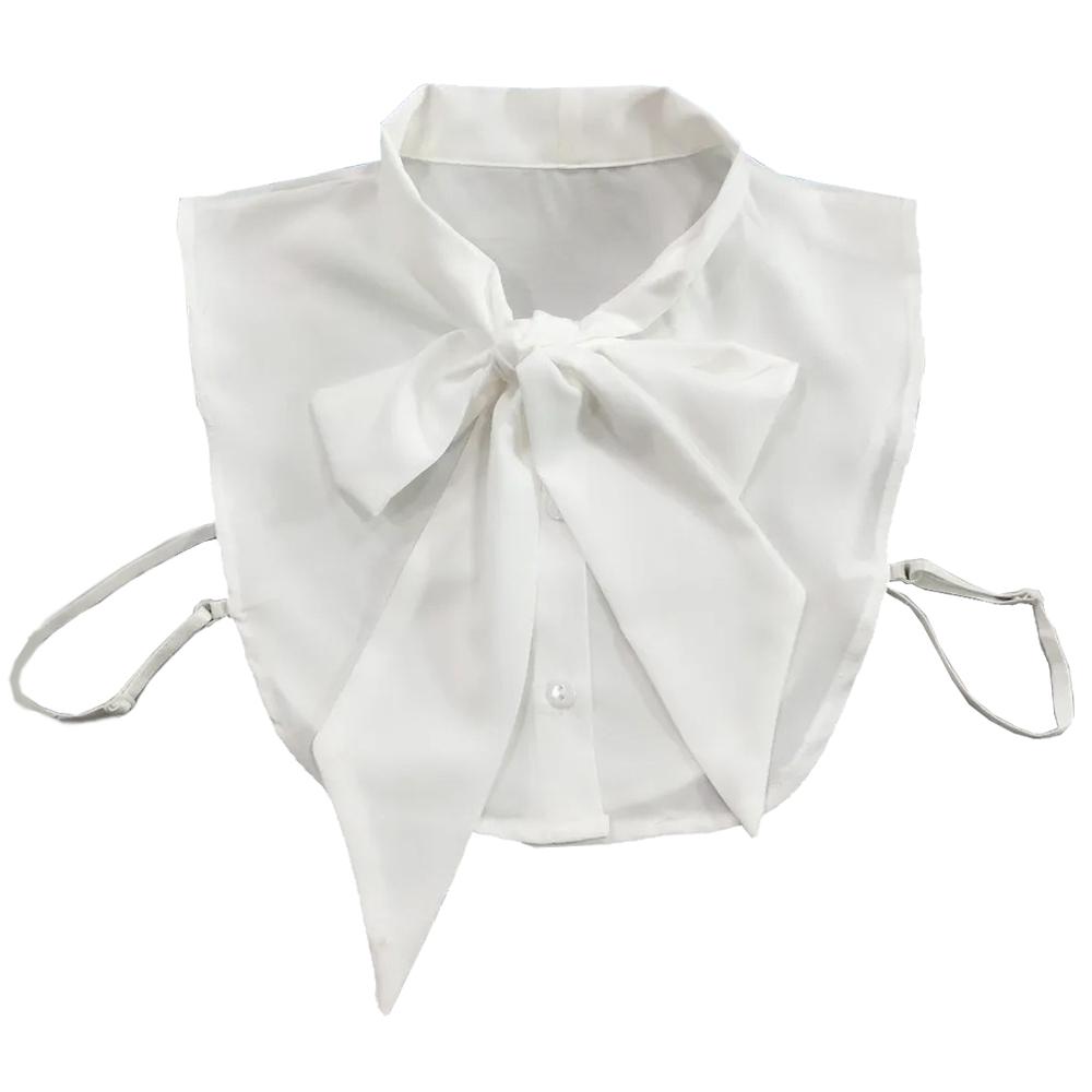 Butterfly Tie Green White Leopard Print Fake Collar Detachable Collar Fake Women Vintage Ladies False Blouse Collar Half Shirt