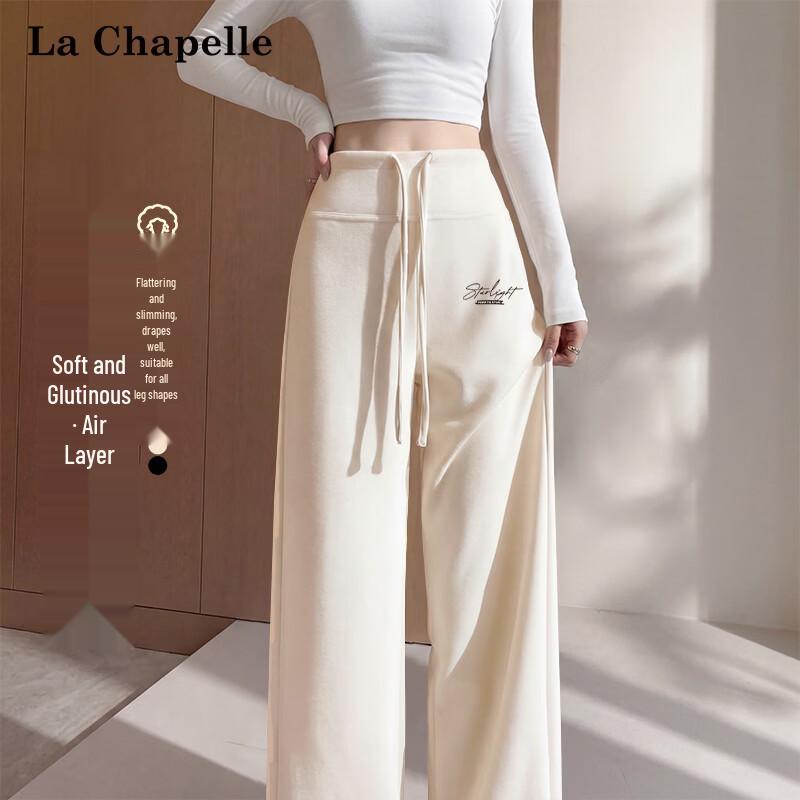 La Chapelle Women's High-Waist Wide-Leg Utility Pants