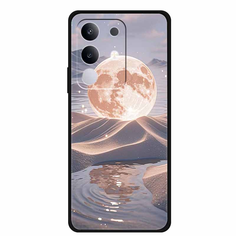 For vivo T4x Cover Silicone TPU Phone Case Funda for vivo T4x 5G V2437 Black Back Bumper Soft Protector Cartoon Anime Cute Capa