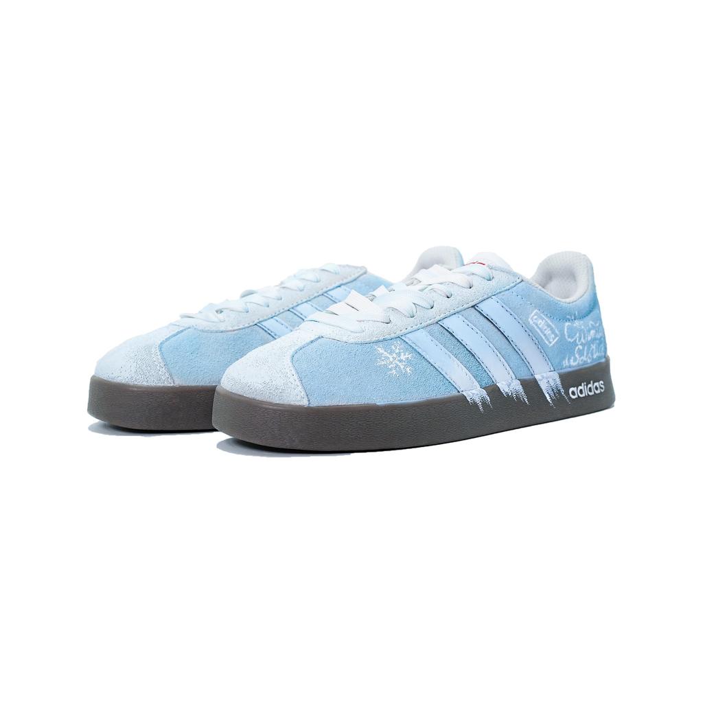 Adidas VL COURT 2.0 Wear resistant And Lightweight Low top Skateboard Shoes Unisex Light Blue HQ1802(Team1375-BAG)