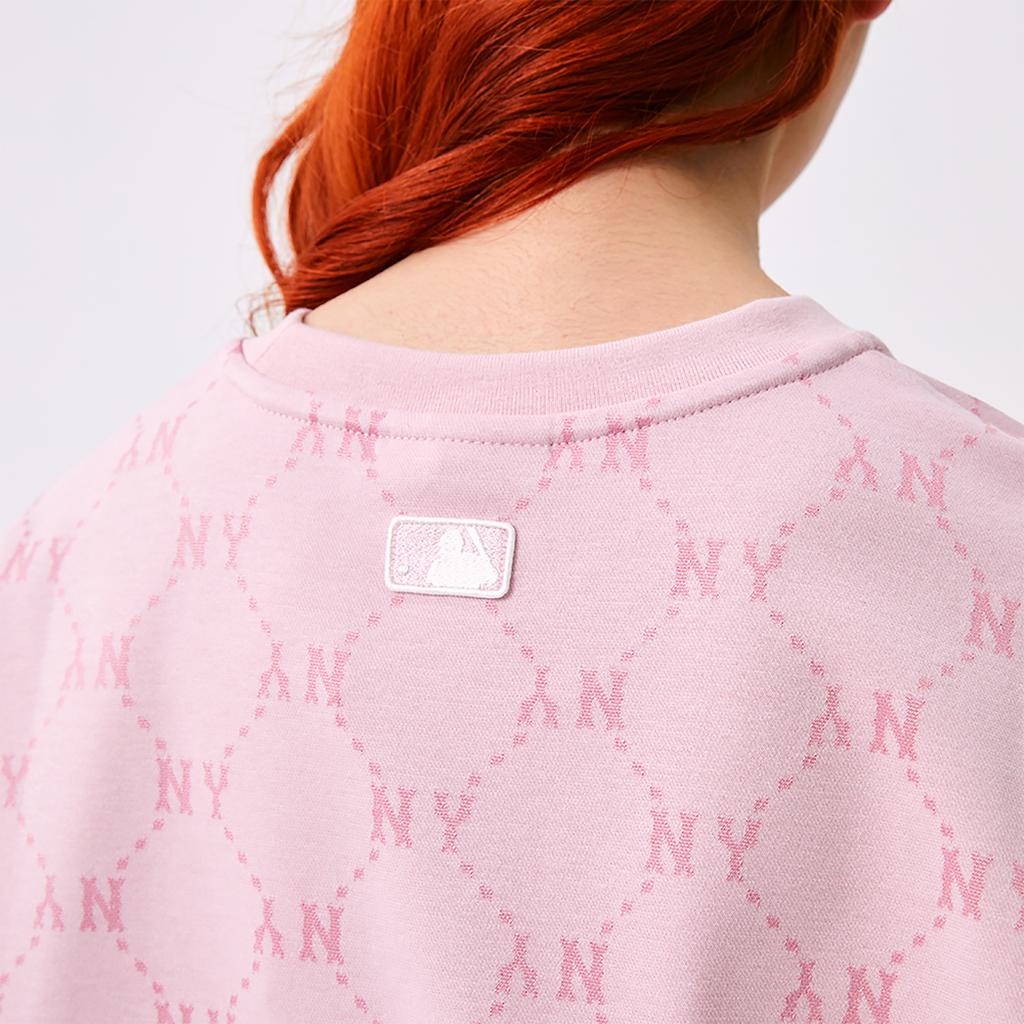 MLB MONOGRAM SS25 T Shirt Unisex Hemp Pink 3ATSM0153-50PKM