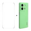 For Xiaomi Redmi Note 13 Pro 5G/Xiaomi Poco X6 5G Silicone Case Straight Edge Phone Cover+9H Glass Protector
