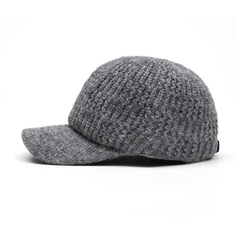 Женская бейсболка осень-зима теплая шерстяная вязаная утепленная кепка