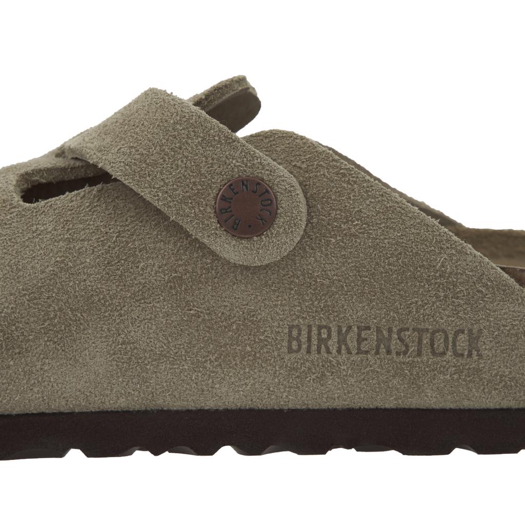 Birkenstock Бостон Мягкая стелька Замша Узкий крой Тауп Унисекс Кроссовки Коричневый 0560773
