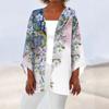 Женская повседневная модная легкая куртка средней длины с принтом в стиле ретро, ​​кардиган