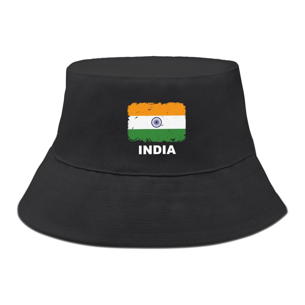 India Flag Print Bucket Hat , Patriotic Men's Hat Fashion Unisex Simple Basin Cap