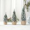 Mini Christmas Tree Artificial Small Snow Pine Xmas Tree Decorations New Year Party Ornaments Gifts Home Table Decor