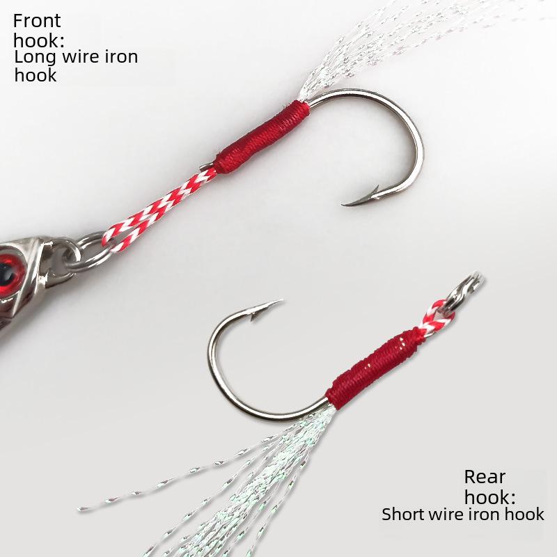 Набор бионических приманок с двойным крючком для дальнего заброса для пресноводной и морской рыбалки