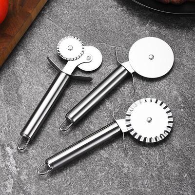 Набор из нержавеющей стали для резки пиццы и лопатки для торта: Одинарный/двойной роликовый и треугольный нож для выпечки торта