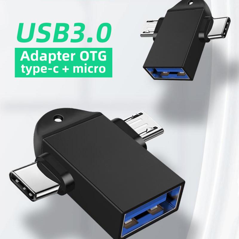 FONKEN Адаптер Otg Type C 2 в 1 Otg Micro USB-конвертер USB C 3,0, флэш-диск, разъем для мыши для смартфона, Android, USB-разъем