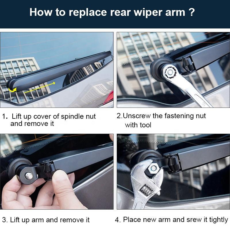 For KIA Sportage (SL) 2010-2015 Windshield Wipers Rear Window Wiper Blade and for Arm