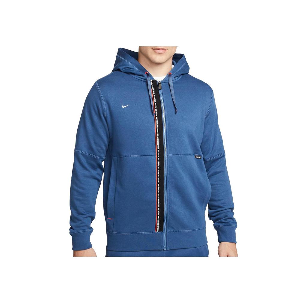Nike Толстовка с капюшоном и принтом логотипа, мужские топы с длинными рукавами и застежкой-молнией синего цвета DH9684-410