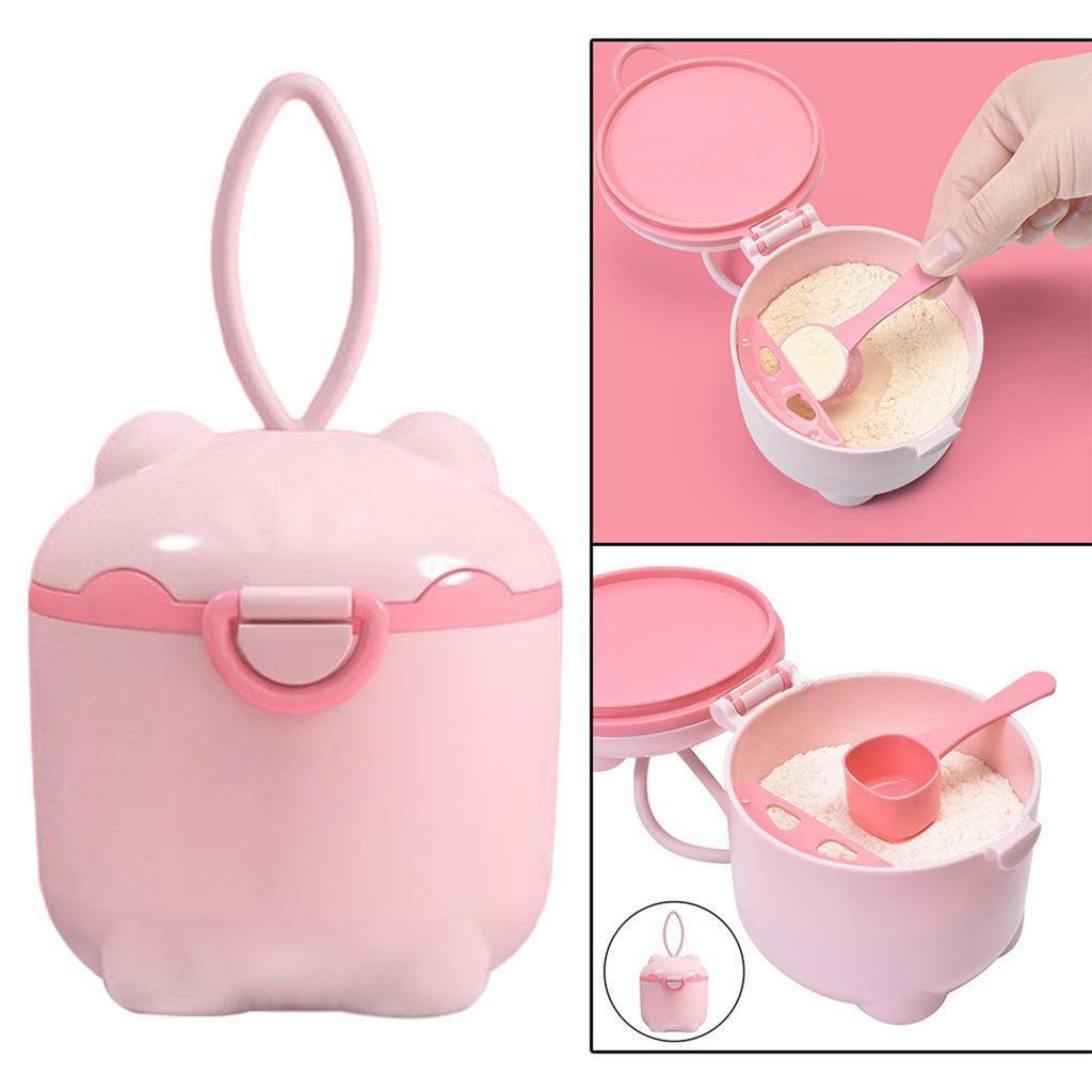 Portable Storage Tank Mode Holder Rice Flour Grids Seal Container Baby Clothes Complementary Food Container For Mode Milk Powder Mode Dispenser Box