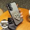 Чехол для телефона для Samsung Galaxy A17 A07 S25 S24 Ultra S23 S20 S21 FE S22 Plus Блестящий Бриллиантовый Сердечко Противоударный Чехол-Крышка с Подставкой