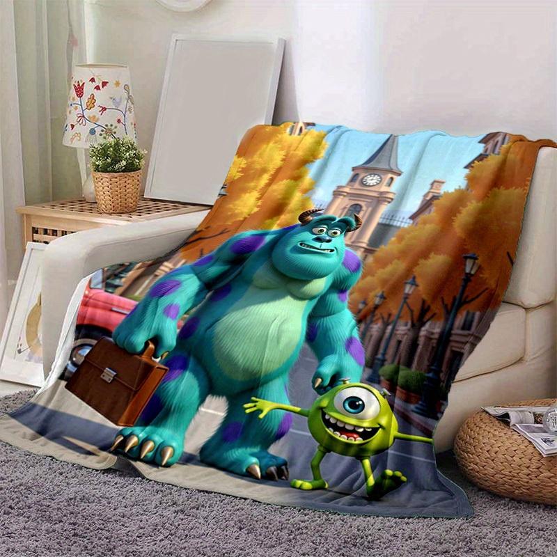 1pc, Soft and Cozy Monster Inc. Inspired Blanket, Perfect for All Seasons, Soft Flannel Throw Blanket, Versatile & Cozy for Bedroom, Living Room, Trav