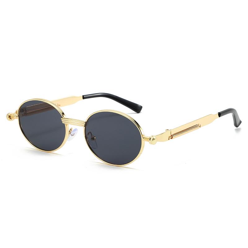 Retro Small Round Frame Personalized Sunglasses Women's Uv-protective Fashionable Party Glasses Sunglasses For The Beach 8476