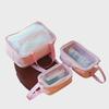 Прозрачный набор из трех косметичек из ПВХ: Большое, матовое, переносное хранилище для женщин