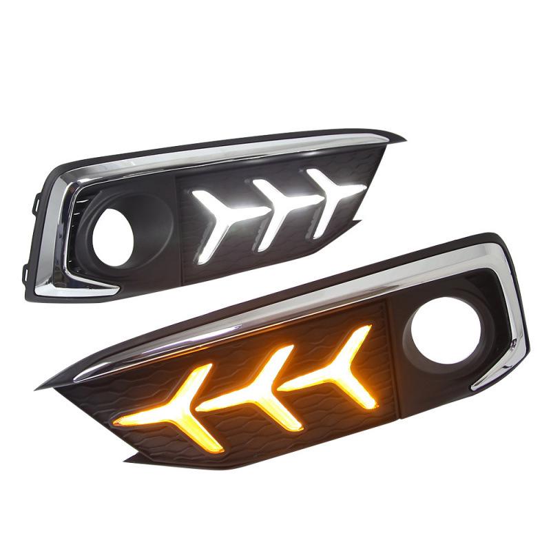Совместимо с Honda Civic 19-20 Светодиодные ДХО Противотуманные Фары в Стиле Fishbone