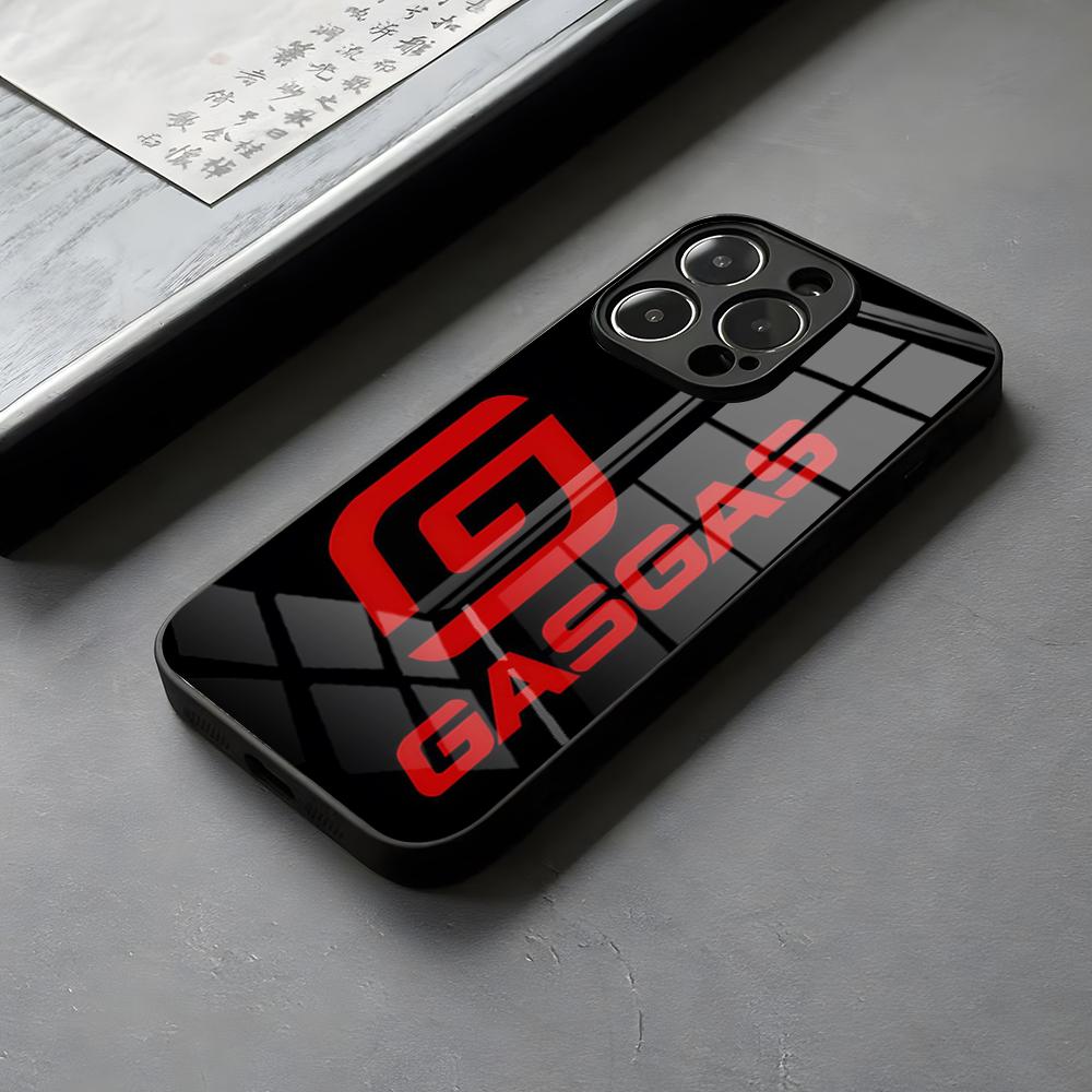 Racing G-GASGAS Motorcycles Phone Thought Case Glass For IPhone 16 15 14 Pro Max 13 12 Mini 11 X XS XR 8 Plus For Samsung S 25
