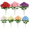 Dyed Edged Fake Flower Ball Silk Cloth Hydrangea New Simulation Flowers  Photography Props