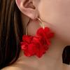1 пара Модных и Очаровательных Цветочных Серег-Колец для Женского Отпуска, Вечеринки и Свидания