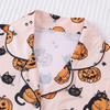 Halloween Pajama Sets for Women Button Down Short Sleeve 2 Piece Sleepwear Pumpkin Print Shirts And Shorts Pjs Lounge Set