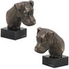 Jack Russell Terrier - Dog Statue, Bust On Stone Base, Sculpture, Trophy for Dog Show by Brand