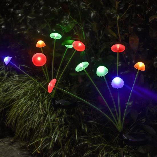Solar Mushroom Stake Lamp Outdoor Garden Night Light Solar-powered Waterproof Automatic Light Sensor Lights for Patio Pathway