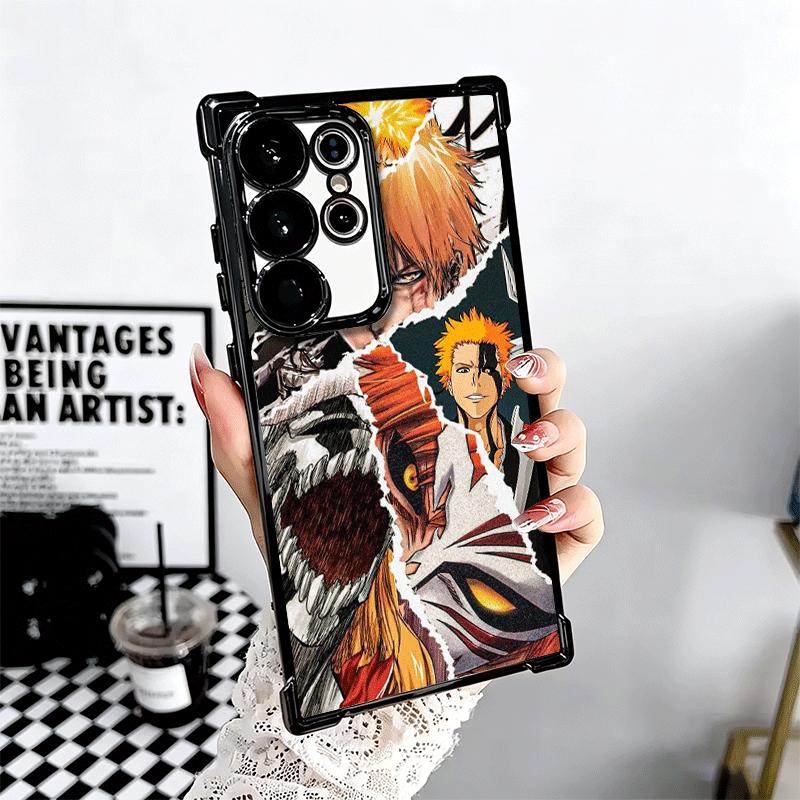 Bleach Anime Ichigo Kenpachi Plating Phone Case For Samsung Galaxy S24 S25 FE S26 Edge S23 Ultra S22 S21 Plus S20 Anti-Fall Aira