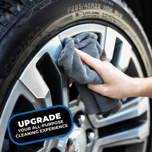 The Rag Company Edgeless 365 40x40cm (10 Count) Multi-Purpose Towels for Car Washing, Detailing, and More, Gray