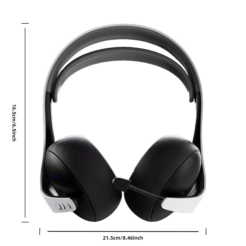 2.4G Wireless Gaming Headset With Wall Mounted Stand Retractable Mic 40mm Driver Headphones for PC PS5 PS4 Switch Phone