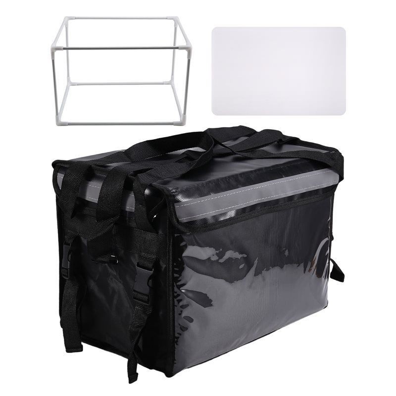 Waterproof 32L Motorcycle Trunk ulated Bag Refrigerated Backpack Takeout Bag Thickened Camping Cooler