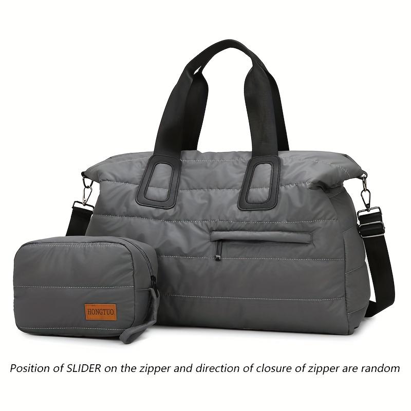 Набор из 2 женских сумок-тоут большой вместимости с мягкой подкладкой для путешествий, модные зимние стеганые сумки, дизайнерские сумки через плечо для женщин