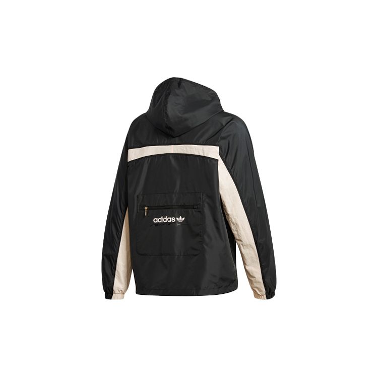 Adidas Весенняя спортивная куртка с капюшоном и длинным рукавом, мужская верхняя одежда, черная GJ6742