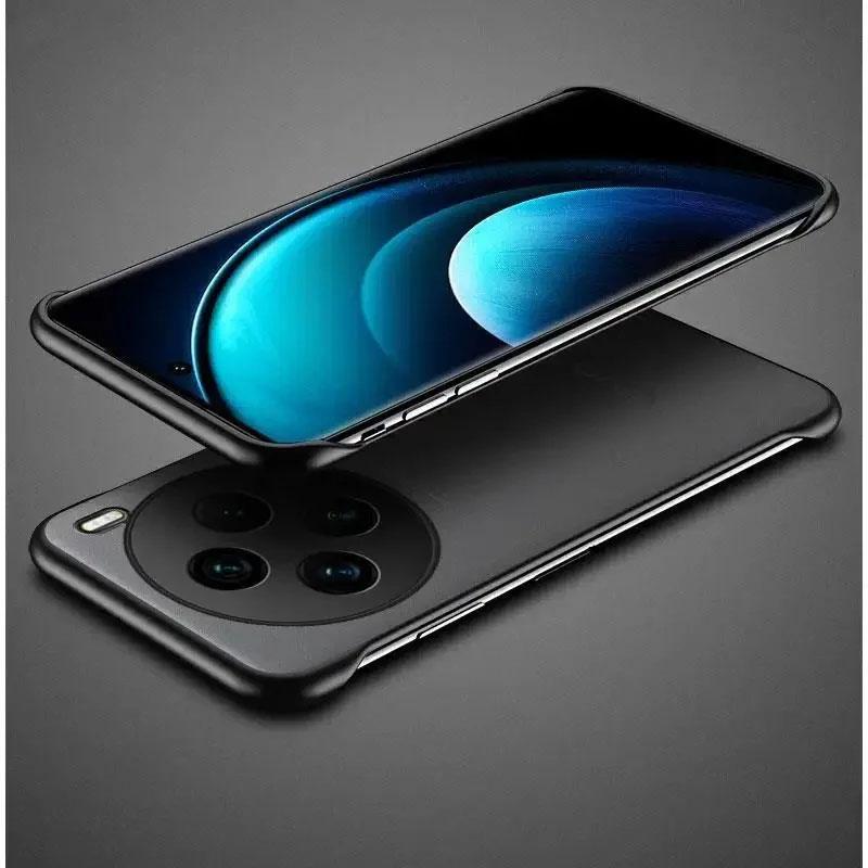 Чехлы для Vivo X200 Pro Mini X200Pro Безрамный жесткий чехол для телефона из ПК для Vivo X 200 X100pro Ультратонкий безрамочный матовый противоударный чехол с кольцом для пальца