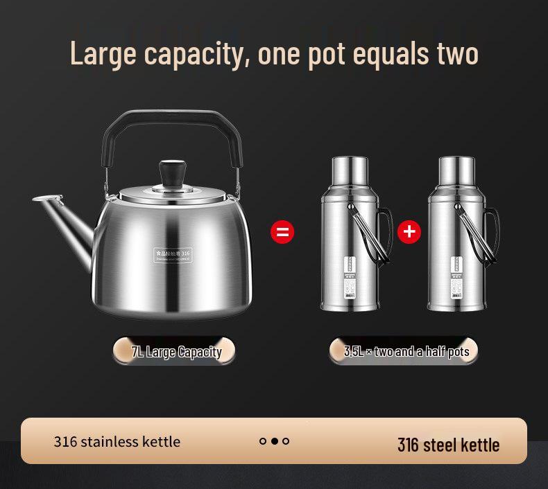 316 Stainless Steel Whistling Stovetop Kettle for Household Use